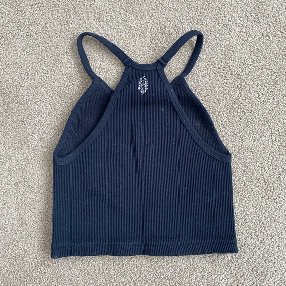 FP Movement Black Ribbed Racerback Crop Tank - Picture 2 of 2